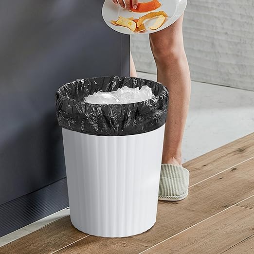 Small Platic 2 Gallon Trash Can - Compact Wastebin for Bathroom, Kitchen, Office, Home Use - Purple