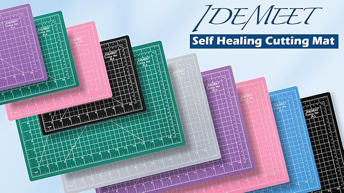 Self Healing Cutting Mat, Density-upgraded 18inch x 12inch Sewing Mat for Crafts, 5-Ply Rotary Cutting Board Double-sided for Cutting Quilting Modeling Projects, Green