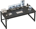 Mericonia 63 Inch Large Computer Desk, 1" Thick Heavy Duty Industrial Office Desk, Modern Simple Study Writing Table for Home Office Bedroom Workstation, Black