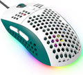 ZIYOU LANG Wired RGB Gaming Mouse,65G Lightweight Honeycomb Ultralight Mouse with High Precision Sensor 6400DPI,6 Button Programmable USB Gaming Mice,Precise Registration for PC Gamers Xbox PS4 Users