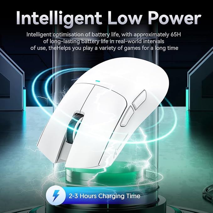 ATTACK SHARK X11SE Lightweight Wireless Gaming Mouse, 59g Tri-Mode BT/2.4G Wireless/Wired Gaming Mouse, PixArt PAW3311 Gaming Sensor, 22000 DPI, Office Mice for PC/Xbox/Win/Mac (White)