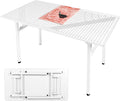 Crutello Fabric Cutting Table for Sewing Room - 48x24 inch Grid Top Folding Craft Table for Adults - Steel Folding Storage Legs for Sewing Machine, Hobby and Crafting Room - Patent Pending