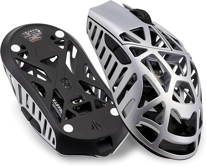 WLMOUSE Beast X Pro Ultra-Light 39g Magnesium Gaming Mouse, PAW3950 HS Sensor, 8K Polling Rate, 30000 DPI,OM & TTC Switches, Customizable Side Panels.(Black(TTC Switch-Side Slits))