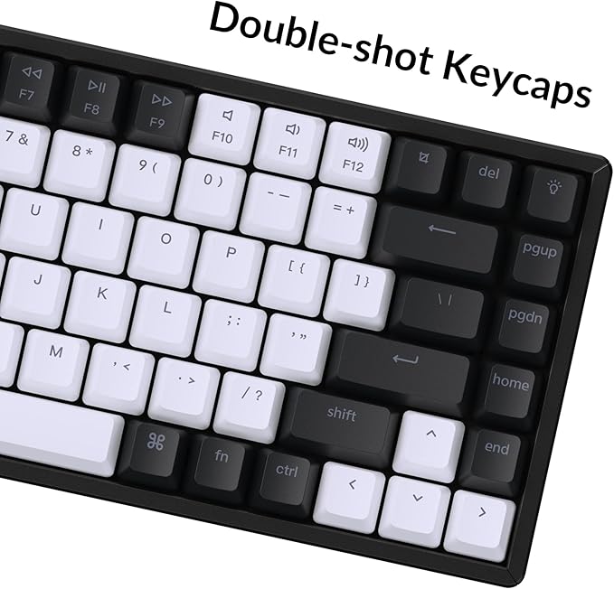 Keychron K2 75% Layout 84 Keys Hot-swappable Bluetooth Wireless/Wired Mechanical Keyboard with Keychron Super Brown Switch/Double-Shot Keycaps/RGB Backlight/Aluminum Frame for Mac Windows Version 2