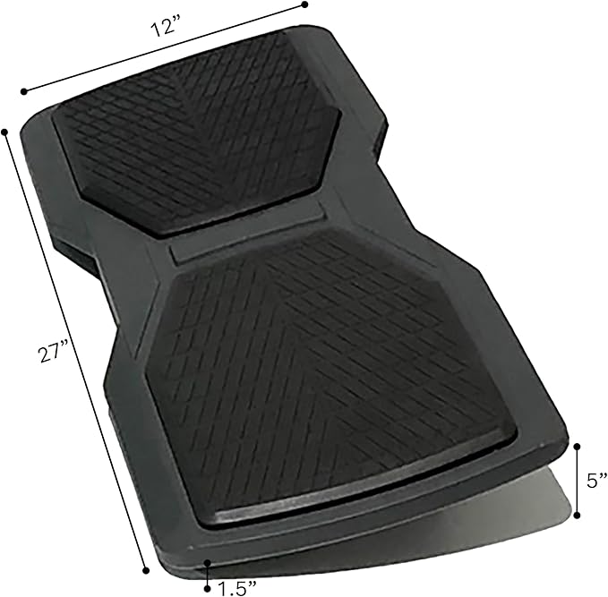 We're it Under Desk Ergonomic Footrest - Dual-Function Balance Board for Office Chairs, Anti-Fatigue Foot Support, 27"x12", Grey