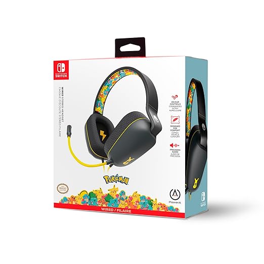 PowerA Wired Stereo Headset for Nintendo Switch and Switch 2 - Pokémon: Kanto Friends, 3.5 mm, Wired, Stereo, Officially Licensed