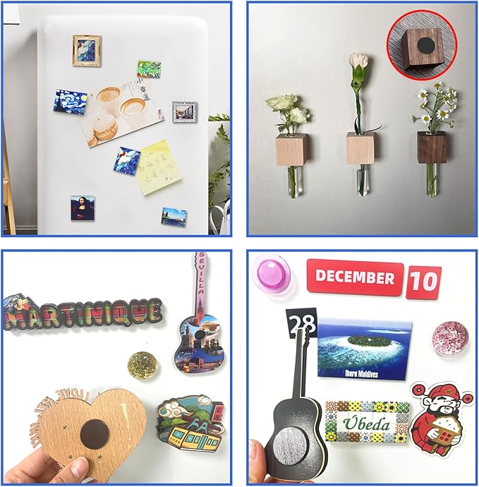 55MM Big Round Magnets with Adhesive Backing,Precut Strong Sticky Magnetic Dots Tapes for DIY Crafts Projects Whiteboard, Fridge, Organization(Diameter 2.2" x 0.08" Thick-20PCS)