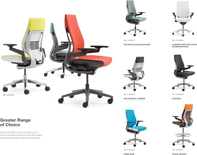 Steelcase Gesture Office Chair - Cogent: Connect Root Beer Fabric, Low Seat Height, Wrapped Back, Dark on Dark Frame, Lumbar Support
