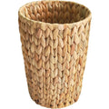 2 Gallon Wicker Trash Can, Woven Water Hyacinth Wicker Waste Basket for Bathroom, Small Trash Can for Bedroom, Round Garbage Can for Boho Decor Bedroom Bathroom