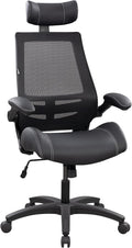 BOLISS Microleather 400lbs Office Chair High-Back Ergonomic Desk Chair with Extra-Thick High-Density Foam Seat, Adjustable Headrest, 90° Flip-Up Arms, and Rocking Tilt for Home & Office