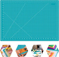 18"x24" Self Healing Cutting Mat, Sewing Mat for Crafts, Double Sided 5-Ply Table Cutting Board for Fabric Quilting Leather Modeling Hobby Project, Turquoise
