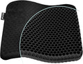 Gel Seat Cushion for Long Sitting Pressure Relief - Wheelchair Cushions for Pressure Sores - Coccyx, Sciatica & Tailbone Pain Relief Cushion - Non-Slip Butt Pillow for Office, Home, Car (Black)