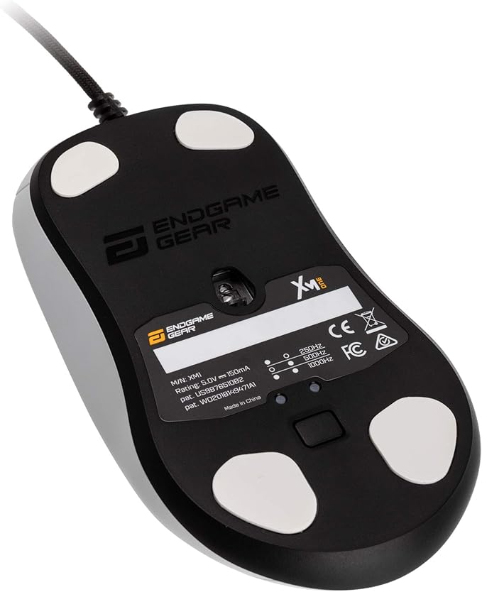 ENDGAME GEAR XM1 Gaming Mouse, Programmable Mouse with 5 Buttons and 16,000 DPI, White