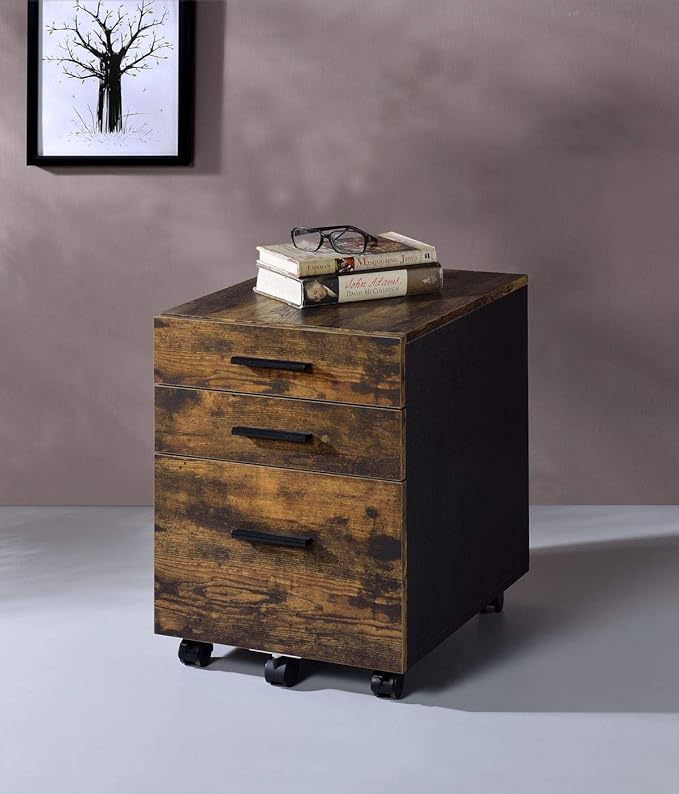 Home Office Furniture Sets,Modern Computer Desk Workstation Bookcase Bookshelf File Cabinets Writing Desk Furniture for Home Office Study Room (Espresso Desk) (Weathered Oak File Cabinet)