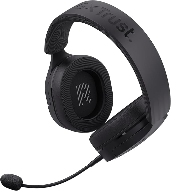 Trust Gaming GXT 489 Fayzo Gaming Headset for PC, PS5, PS4, Xbox Series X|S, Switch, Mobile, 3.5 mm Jack, 85% Recycled Plastics, Over-Ear Wired Headphones with Noise Cancelling Microphone - Black