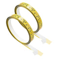 2 Packs Steel Self-Adhesive Measuring Tape, Right to Left Reading 410cm or 161-Inch Imperial and Metric Ruler Tape, 1/2-Inch Peel and Stick Tape Measure for Woodworking, Saw, Drafting Table, Yellow