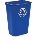 Rubbermaid Commercial Products Deskside Recycling Can, 10.25-Gallon/41-Quart, Blue Recycling Symbol, Plastic, for Bedroom/Bathroom/Office/Under Desk/Sink, Pack of 12