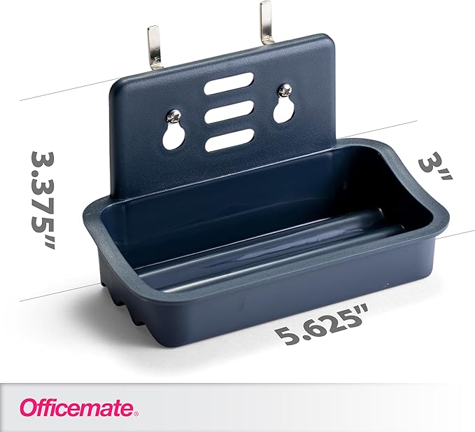 Officemate Utility Tray Organizer, 3 Pack, Pegboard / Slatwall Organizer For Office, Classroom, Workbench, Kitchen, Craft Room, and Garage (29422)