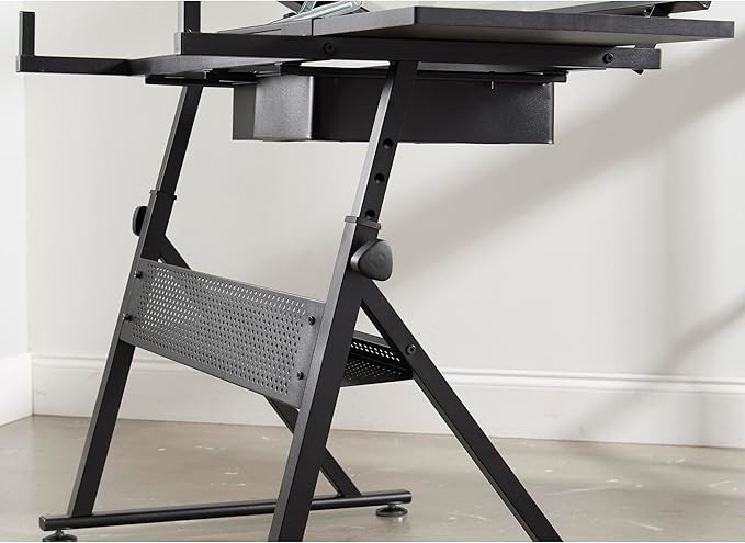 Artist's Loft Artist Table - Glass-Top Table for Drafting, Drawing, Sketching, Painting, and Arts & Crafts - 1 Pack