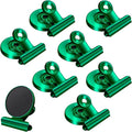8 Pack Refrigerator Magnets Fridge Magnets Magnetic Clips Perfect for Refrigerator Whiteboard Magnets Photo Displays Home School Use Heavy Duty Magnetic Clips (Green)
