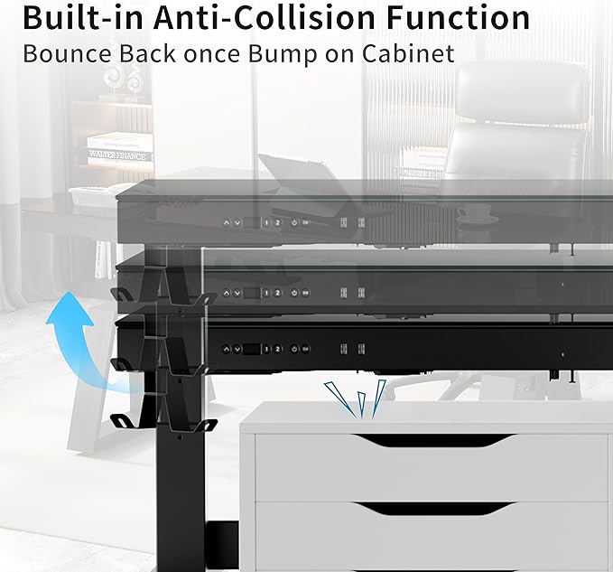 EUREKA ERGONOMIC Standing Desk, Gaming Table,Glass RGB, Height Adjustable Computer desks 60 Inch L Shaped Corner Music Studio Desk Workstation w Type-C Port,Cup Headset Holder,APP Control,Left