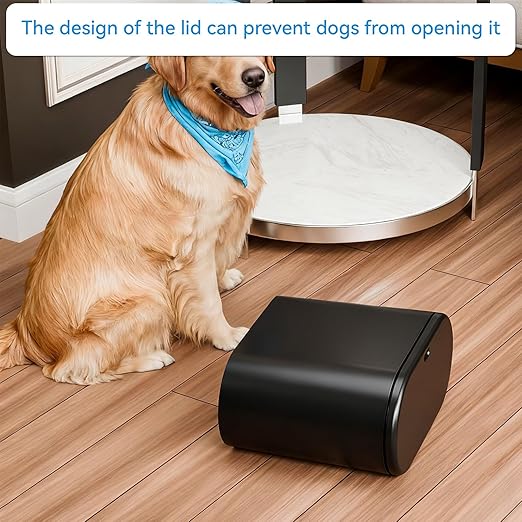 3.17 Gallon Thin Small Black Bathroom Trash Can with Lid,12L Small Pet/Dog Proof Slim Trashcan and Skinny Covered Trash Can,Plastic Covered Wastebasket,Garbage Can for Kitchen,Office,RV,Bedroom,2 Pack