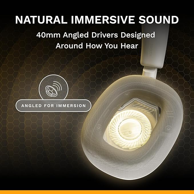 GLORIOUS GHS Eternal - Stereo Gaming Headset for PC, PS5, PS4, Xbox, Switch - Custom Tuned Angled Drivers, Adjustable Crystal Clear Detachable Mic, 3.5mm - Durable, All Day/Night Comfort - White