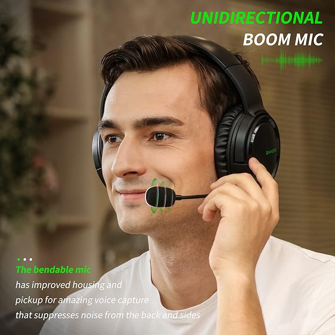 BINNUNE Gaming Headset with Mic for PS4 PS5 Xbox Series X|S Xbox 1 PC NS, Wired Gaming Headphones with Microphone for PS 4|5 Xbox1