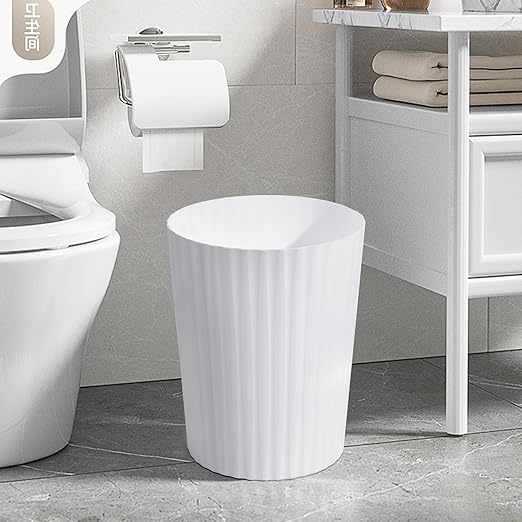 Small Platic 2 Gallon Trash Can - Compact Wastebin for Bathroom, Kitchen, Office, Home Use - Purple