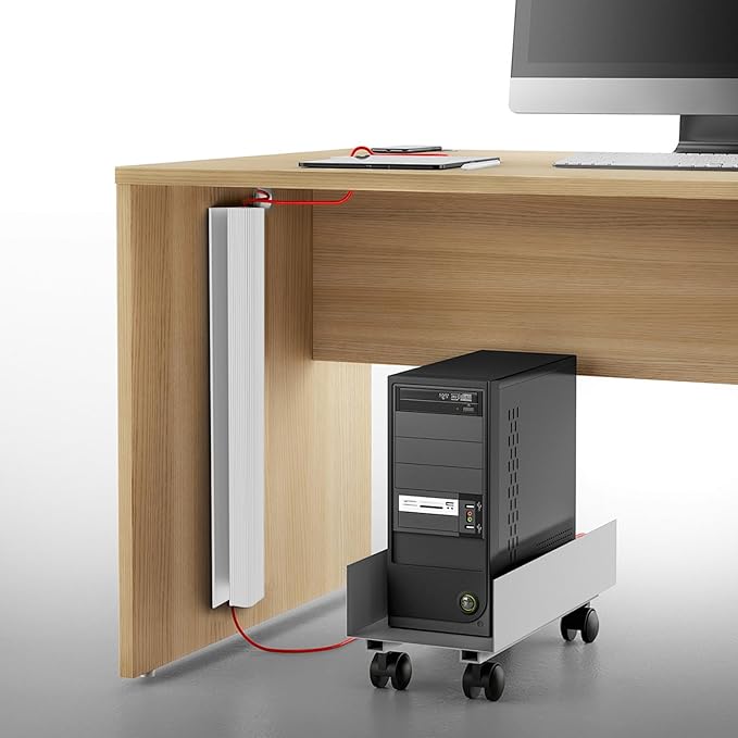 Cable Management Under Desk J Channel - Neat and Easy Cord Organization Solution