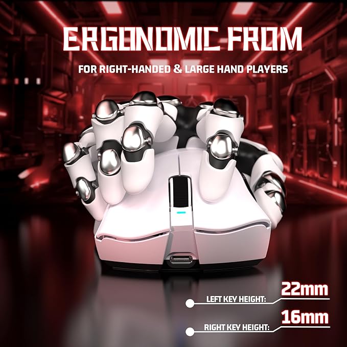 ATTACK SHARK V3 Ultra-Light Wireless Gaming Mouse,PAW3311 Sensor, 500mAh, 62g, 25KDPI 2.4G/BT/USB-C Rechargeable Wireless Mouse with 5 Programmable Buttons for Laptop,PC,Mac Gamer (White)