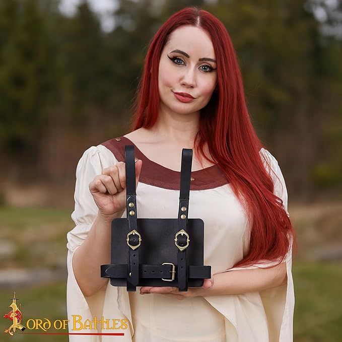 Lord of Battles Adventurer's Book or Diary Holder Handcrafted from Genuine Leather 11 x 8 Inch (Black)