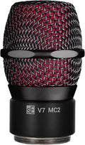 SE ELECTRONICS V7 MC2 Wireless Microphone Capsule - Compatible with Sennheiser Wireless Transmitters - Professional Dynamic Microphone for Singing, Speech & Music Studio Recording (Black)