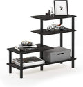 Furinno Ladder Bookcase Display Shelf, 5-Tier, Espresso