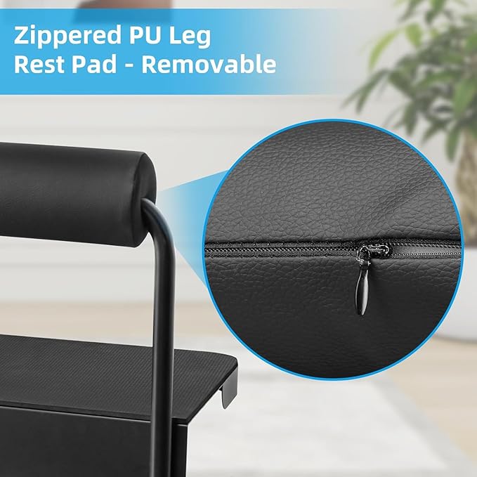 Adjustable Foot Rest Under Desk Footrest Leg Rest, 6 Height Positions Ergonomic with Relief Platform for Standing Desk
