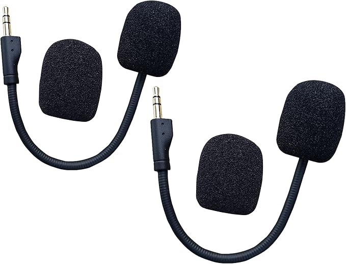 TNE 2 Pack Replacement Game Mic for Logitech G Pro X | 2X Detachable Microphone Boom for Logitech G Pro and G X PS4 PS5 Xbox One PC Gaming Headsets 3.5mm Jack Noise Cancelling
