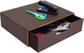 PU Leather Stackable Organizer Drawer,Executive Office Supplies Desktop Filing A4 File Cabinet/Holder for Jewelry/Bill/Paper/Documents/Makeup Home Decor Stationery Storage Box,Coffee
