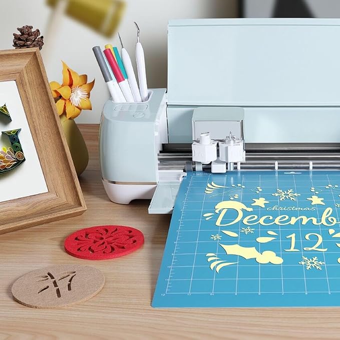 REALIKE 12x12 Cutting Mat Compatible with Cricut Maker 3/Maker 4/Maker/Explore 3/4/Air 2/Air/One(3 Mats), Gridded Adhesive Non-Slip Cut Mat for Crafts, Quilting, Sewing and All Arts (Variety)