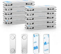 12-Pairs Magnetic Picture Hanging Strips, Magnetic Fixator Removable and Damage Free, Adhesive Strips for Frame Hanging and Home Decorations