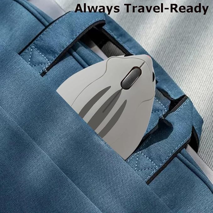 Wireless Mouse Bluetooth Cute Hamster Shape Kawaii Fun Portable Silent Lightweight Quiet Cordless Gaming Mice for PC Laptop Computer Mac iPad Pro MacBook Pro/Air Kids Boys Girls Women Men Gift