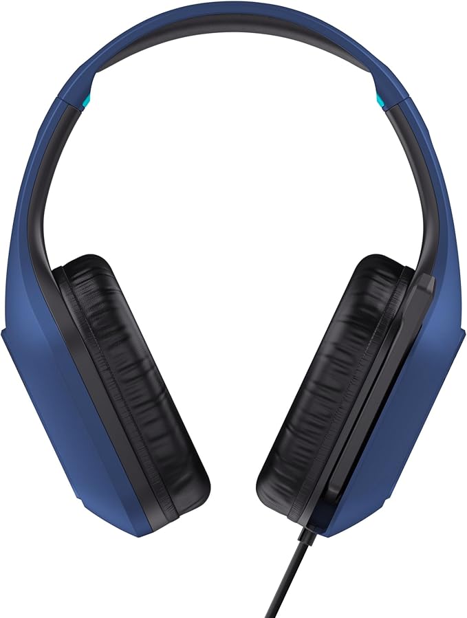 Trust Gaming GXT 415B Zirox Lightweight Gaming Headset with 50mm Driver for PC, Xbox, PS4, PS5, Switch, Mobile, 2m Cable, 3.5mm Audio Port, Over-Ear Headphones with Cable - Blue