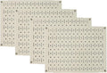 Wall Control Pegboard Wall Organizer Tiles Modular Beige Metal Pegboard Tiling Set - (4) 12in Tall x 16in Wide Tan Cream Colored Peg Board Panel Wall Storage Tiles - Easy to Install (Beige)