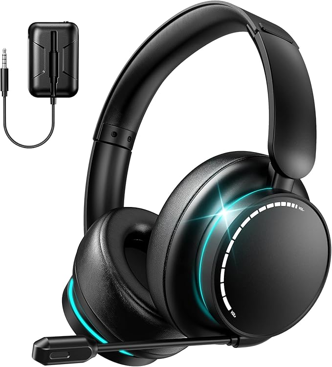 YPBDAN MD33 Wireless Gaming Headset for Xbox Series X|S, Xbox One, PS5, PC – 60H Playtime Bluetooth Headphones with Noise Canceling Mic, 3D Surround
