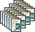 MaxGear Wall Mount Sign Holder 8.5 x 11, Self Adhesive Magnetic Display Picture Frames with Strong Magentic Border and Clear PVC, Document Poster Paper Wall Sign Holder for Home Office Store, 24 Pack