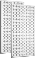 Pegboard Wall Organizer 2 PCS 32" x 16" Silvery Peg Board Metal Pegboard Panels for Garage Tool Storage