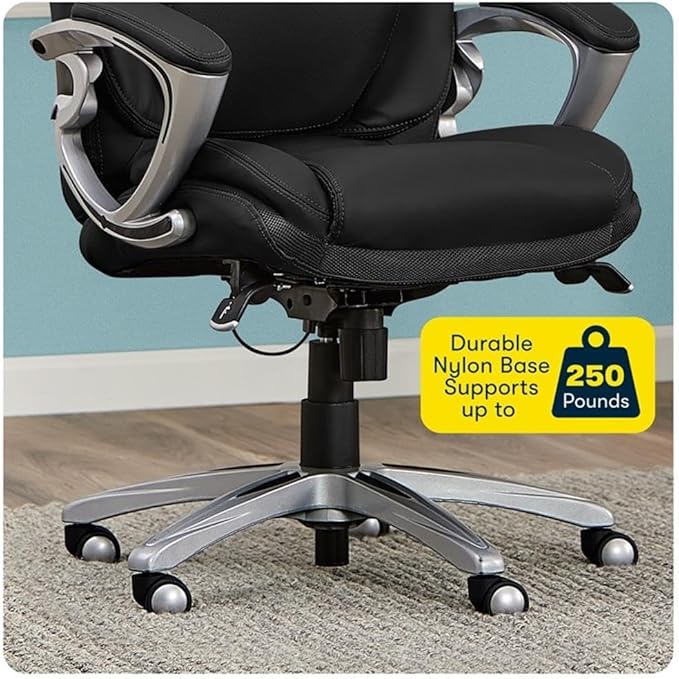 Home Square 2-Piece Set with Adjustable Standing Desk and Executive Office Chair