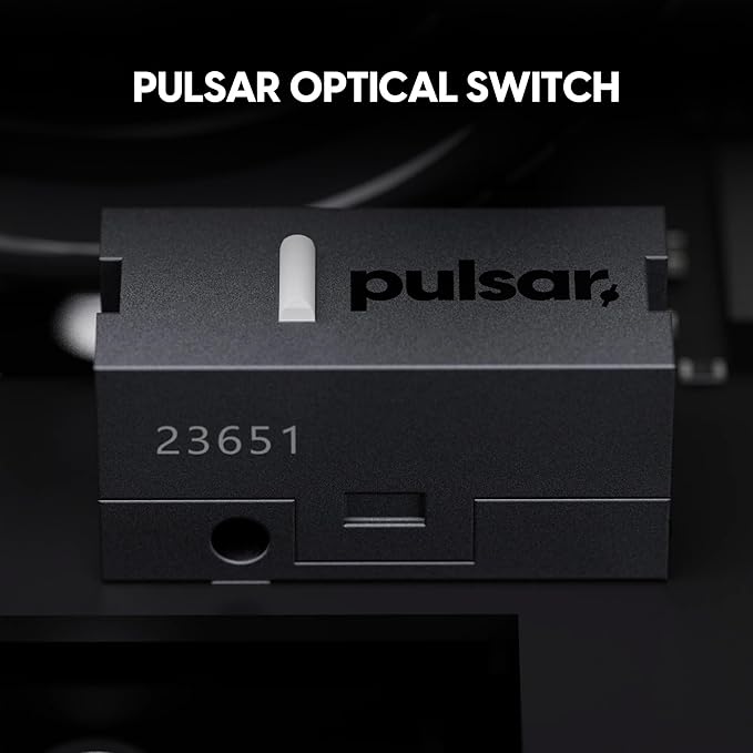 Pulsar Gaming Gears X3 LHD Crazylight Wireless Gaming Mouse, Ultra Lightweight 1.51 oz (43g), Hybrid Ergonomic, Optical Switch, 32000 DPI, 750 IPS, XS-1 Sensor, 8k Compatible (Left-Handed, Jet Black)