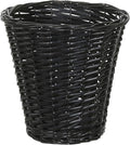 Household Essentials Black Small Willow Wicker Waste Basket