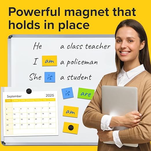 Peel-&-Stick Flexible Adhesive Magnets - 320 Magnetic Dots for Office Supplies, Whiteboard, Crafts, Fridge, & School Projects