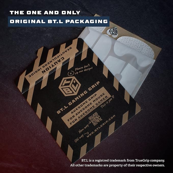 BT.L Mouse Grip DIY Cut Sheet for Gaming Mouse (White)